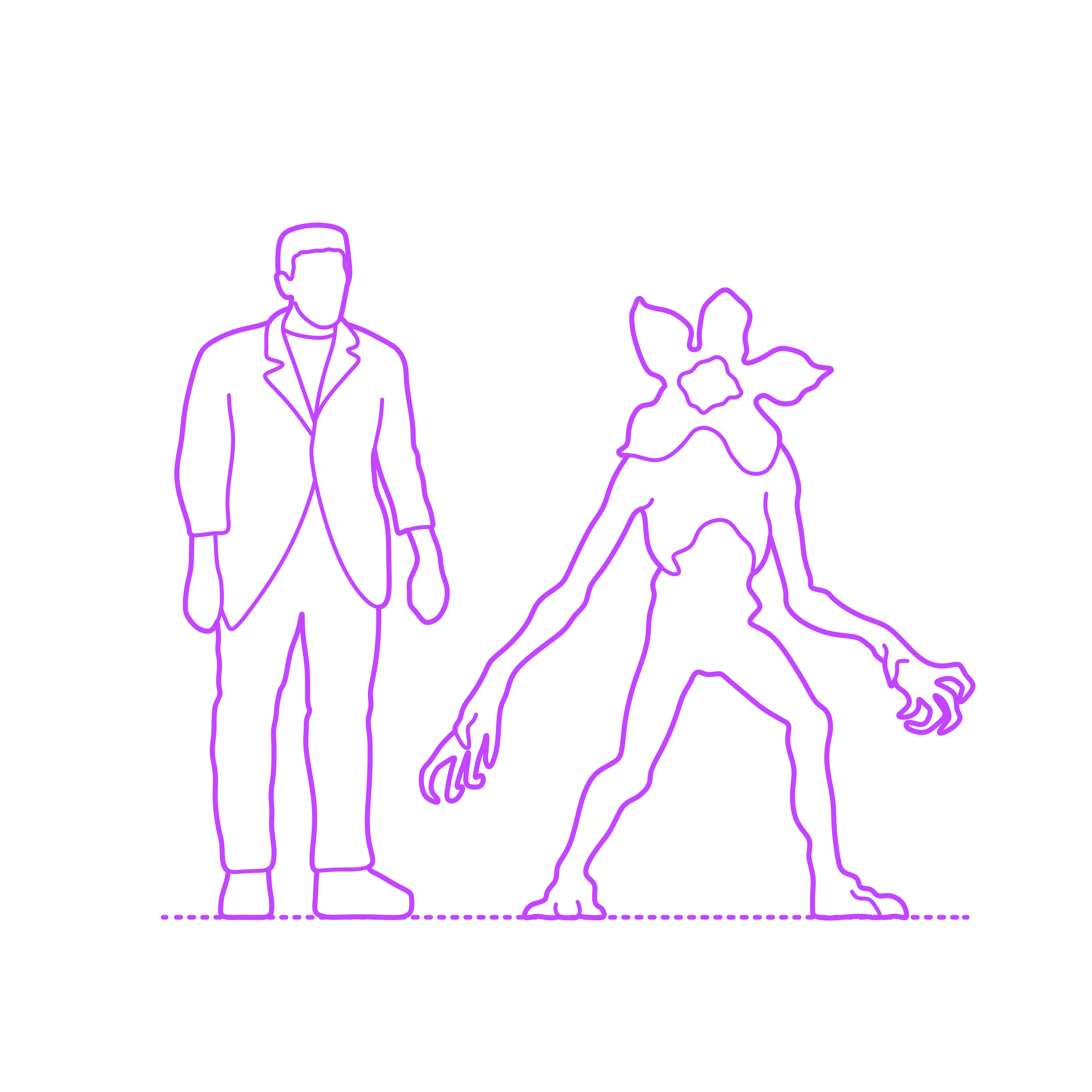 Pop Culture Elements Monsters Creatures Svg Line Art Free Vectors